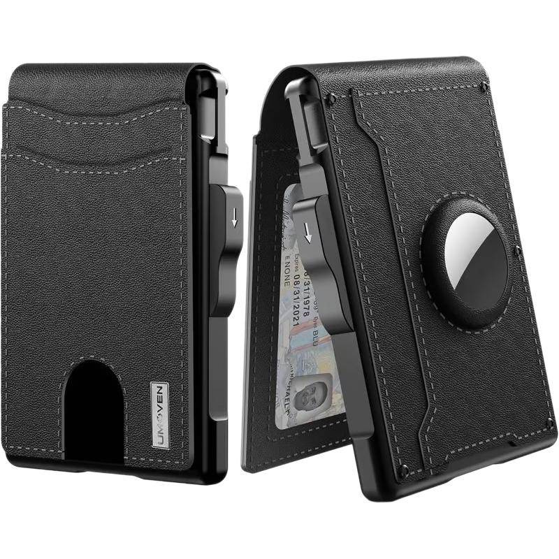 Men's Business Wallet Credit Card Holder Pop Up Smart Blocking Slim Leather